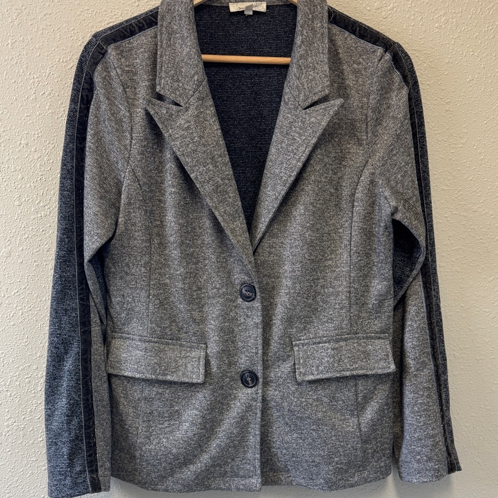 Mystree Two-Tone Gray Blazer